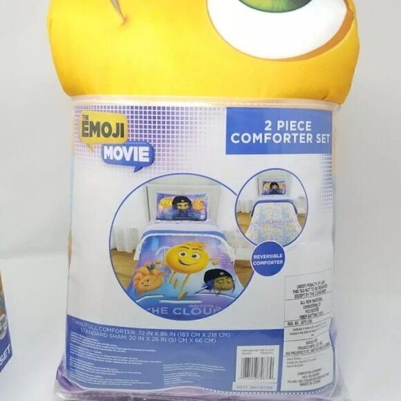 Emoji Movie Twin Bed Set Reversible Comforter Sham - Picture 8 of 8